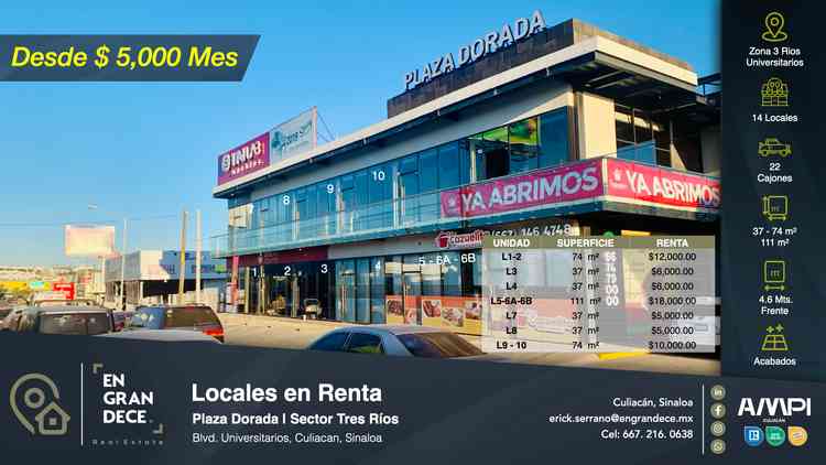 local comercial en renta boulevard universitarios desarrollo urbano tres rios culiacan sinaloa pmOEBlP
